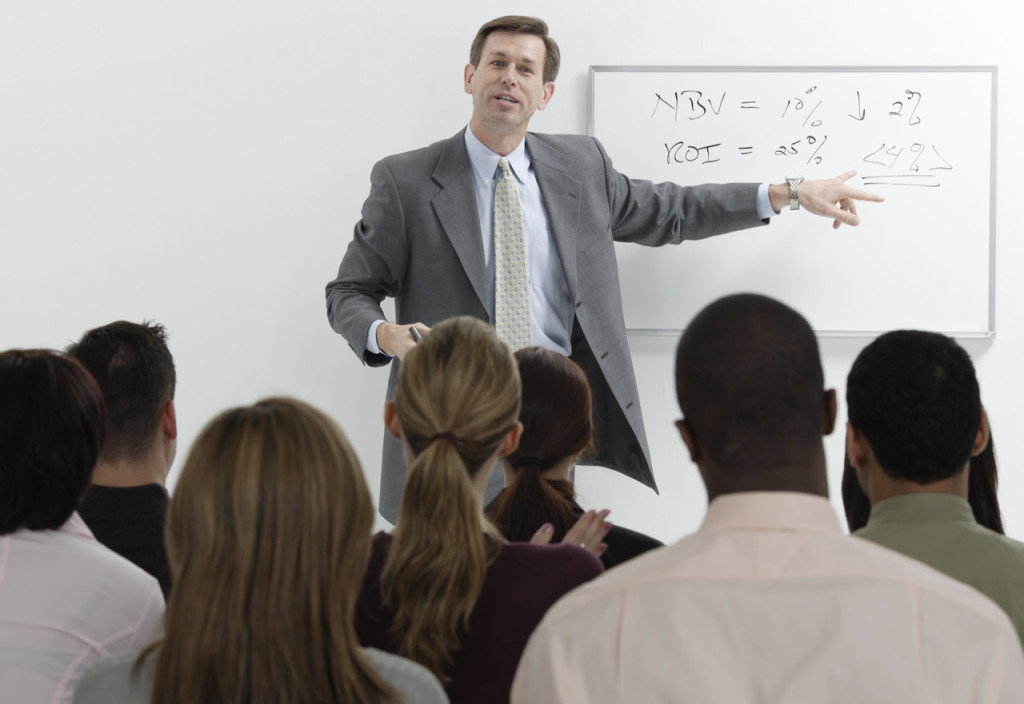 Businessman Conducting Meeting